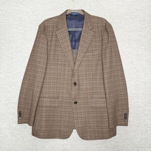 Biltmore‎ Blazer Mens 42R Brown Plaid Sport Coat Blazer Jacket Unstructured 42